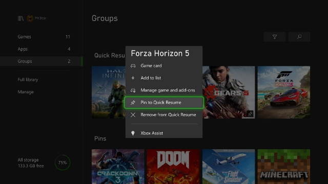 March 2022 Xbox Update Adds Pin to Quick Resume and More preview