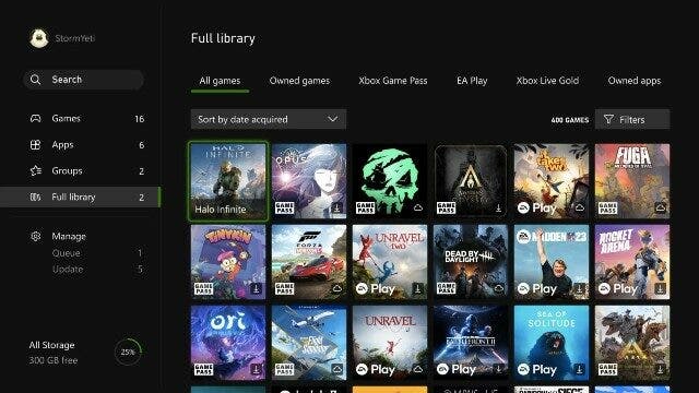 New Xbox Update Changes Game Library Section preview