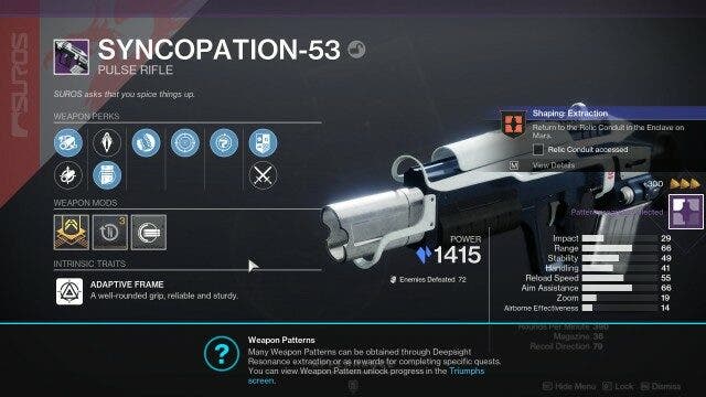 How to Get Weapon Patterns in Destiny 2